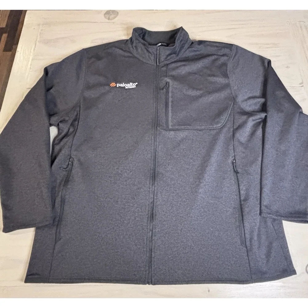 The North Face Jacket Mens 3XL Gray Softshell Full Zip Fleece Lined Outdoor Logo